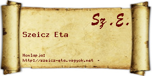 Szeicz Eta névjegykártya